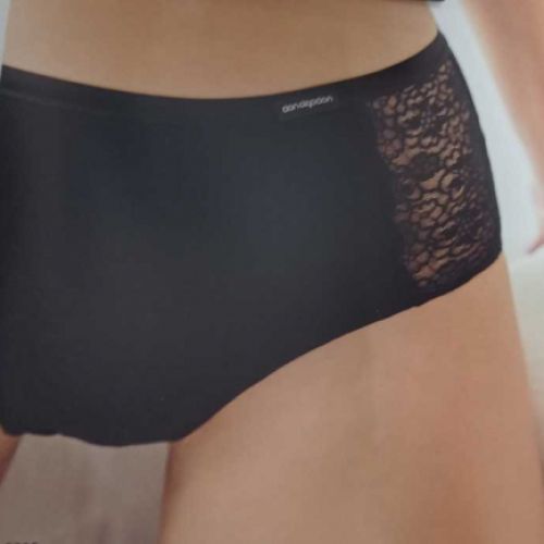 Braga negra con encaje lateral