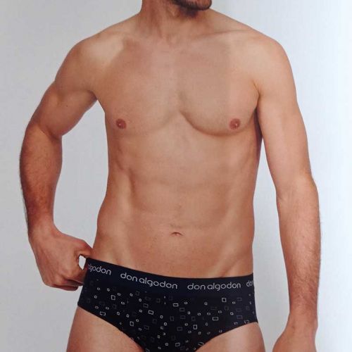 Slip estampado de color negro