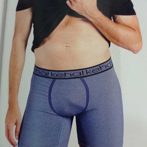 Boxer ajustado largo azul claro